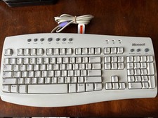 Genuine Microsoft Internet Home Office White PS/2 Keyboard - X08-01062 picture