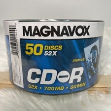 Magnavox 1-50 Pack CD-R Discs 700MB 52X 80 Minutes NEW SEALED picture