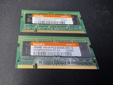 Lot of 2 Laptop Memory 256MB PC2-3200S DDR2 400MHz Samsung Hynix Nanya Elpida picture
