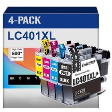 4pk LC401XL Ink Cartridge For DCP-J1050DW DCP-J1140DW DCP-J1800DW LC401 picture