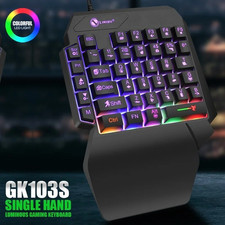 35 Key One Hand Mini Gaming Keyboard USB Wired Backlit for PC Laptop picture