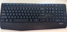 Logitech K345 Wireless Full-sized Keyboard with Palm Rest - Black - pin picture