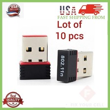 Lot of 10 Mini USB WiFi WLAN Wireless Network Adapter 802.11 Dongle RTL8188 WIN picture