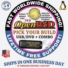 OpenBSD Linux OS ISO - ALL VERSIONS - 64BIT USB-DVD, LIVE-FULL BOOT, MAC PC picture