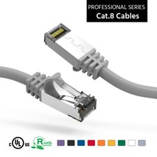 10 X 3'FT PREMIUM Shielded Ethernet Cable CAT-8 High Speed LAN Patch Network 26 picture