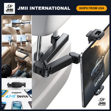 Adjustable 3-in-1 Car Headrest Tablet Holder with Extension Arm, Universal Fit picture