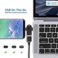Adaptador OTG 2 en 1 Tipo C Micro USB a USB C Lector de Unidad Convertidor Flash picture