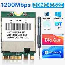 WiFi Card 1200Mbps Dual Band 2.4GHz 5GHz Bluetooth Internal NGFF M.2 BCM94352Z picture