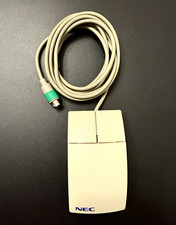 Vintage NEC M-S28 PS/2 2 Button Mechanical Ball Mouse Beige Wired picture