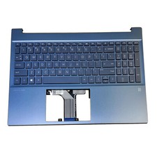 New Palmrest For HP Pavilion 15-eg 15-eh  Keyboard Backlit US M08920-001 Blue US picture