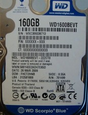 Western Digital WD1600BEVT-22ZCT0 160gb 2.5