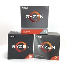 Lot of AMD Ryzen EMPTY Boxes w/ Inserts for Ryzen 5-2600X, 7-3800X, 9-3900XT picture