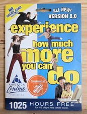 AOL 8.0 America Online  Experience Cardboard case never opened picture