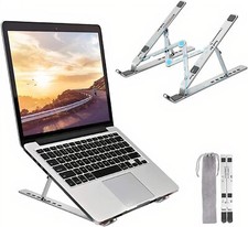 Aluminum Laptop Stand Adjustable Foldable Portable Desk Riser 10-17 Inch picture