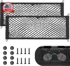 2 Pcs Universal Cargo Net Pocket Elastic Mesh Netting Car Mesh Pouch for Trunk R picture