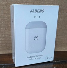 JADENS JD-11 Portable Mini Wireless Label PRINTER Bluetooth White/Gray-BRAND NEW picture