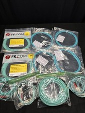 FS.COM Duplex Multimode Fiber Patch Cable Lot Of 10 Pieces picture
