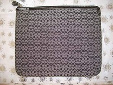 COACH 61992 MINI SIGNATURE TABLET CASE COVER BLACK / WHITE  NWT GREAT GIFT picture