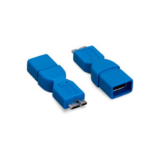 MicroUSB 3.0 A Male to USB A Female 3.0 Adapter - Blue picture