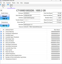 Crucial E100 1TB m.2 2280 NVMe CT1000E100SSD8 SSD, Fast Ship picture