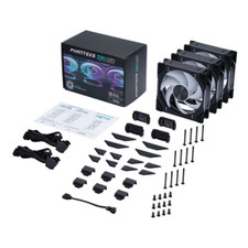 Phanteks BLACK/White D30 Reversed Fan - 3-pack - D30-120 D-RGB 12CM picture