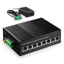 8-Port Gigabit PoE Industrial Ethernet Switch - 8 poe Ports (IEEE802.3af/at),... picture