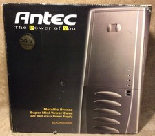 Antec Metallic Bronze Super Mini Tower Case. SLK2600AMB, New/Open Box picture