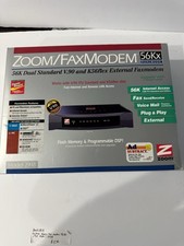 Zoom FaxModem 56Kx Dualmode Model 2948 Serial RS-232 Fax Voice Mail Gray picture