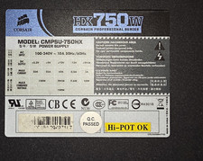 Corsair HX750W 750W ATX Modular Power Supply Unit Black CMPSU-750HX picture