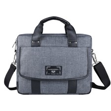 Gray Nylon Business Briefcase Messenger Bag Laptop Case For 13