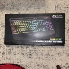 KN213 Pro Wireless Backlit Keyboard 7 Colored Backlights And 3 Brightness Levels picture