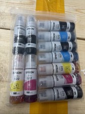 Genuine OEM Epson 522 Ink Bottles Refills Replacement Bundle Lot 11x Total picture