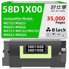 58D1X00 High Page Toner Cartridge Compatible for Lexmark MS725 MS823 MS825 MS826 picture