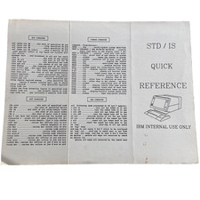 Vintage IBM Internal Use Only STD/IS Quick Reference Guide Commands IMS CIMPAC I picture