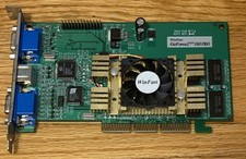 Nvidia Geforce2 DH Pro GPU by WinFast DUAL SCREEN 64mb AGP Vintage Graphic picture