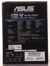 ASUS BW-12D1S-U 12X Blu-Ray Writer USB 3.0 External Drive Black PC - Open Box picture