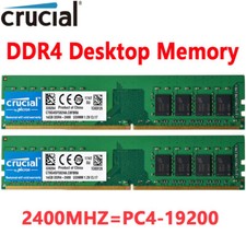 Crucial DDR4 32GB 2X16GB 2400 Mhz  PC4-19200 288pins Desktop Memory Dimm Ram picture