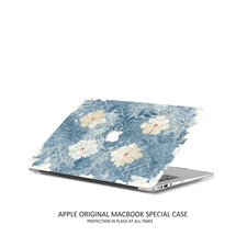 Blue Floral MacBook Case Vintage Botanical Laptop Cover Cottagecore Flower Mac picture