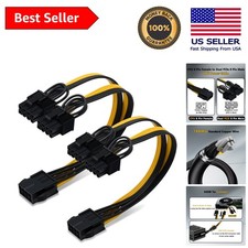 2-Pack 8 Pin CPU to Dual PCIe GPU Splitter Cable - Tangle-Free Design, 9-Inch picture