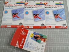 Photo Paper Likon Canon Mixed Lot 5x7 and 4x6 Glossy Inkjet Printer picture