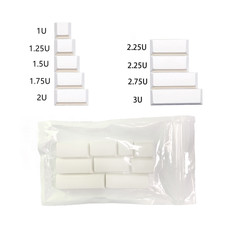 9pcs/Set XDA Profile White PBT Split Spacebar 1u,1.25u,2u,2.25u,2.75u,3u  picture