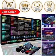 Elegant XL Desk Mat with Excel Function Guides - 31.5
