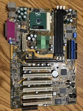 Vintage ASUS CUSL2-C Socket 370 ATX Motherboard + Pentium III CPU & SDRAM picture