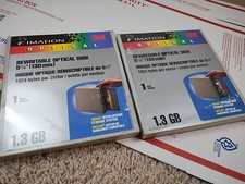 NEW Imation 44019 1.3GB RW EDM-1300C Factory Sealed pair computer server backup picture