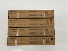 4 Genuine Toshiba e-STUDIO 2000AC, 2500AC T-FC200U CMYK Toners Same Day Ship picture
