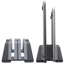 Adjustable Dual Vertical Laptop Stand - Supports 2 Devices Holder, Fit for Al picture