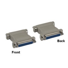 10PCS DB25 Female/Female Null Modem Adapter 25Pin Crossover Shield Molded RS232 picture