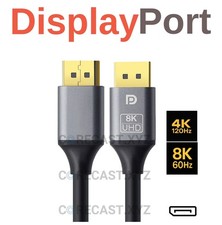6ft DisplayPort Cable – 8K Ultra HD, Gold-Plated, Durable, Long-Lasting picture