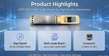 800G‑2*VR4 OSFP Fiber Optic Transceiver 850nm MMF MPO‑12 100m OM4 DDM picture
