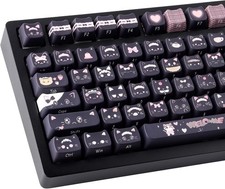 Keycaps Cute Dye-Sublimation Black Cat Mao Profile Cherry Gateron MX Swithes picture